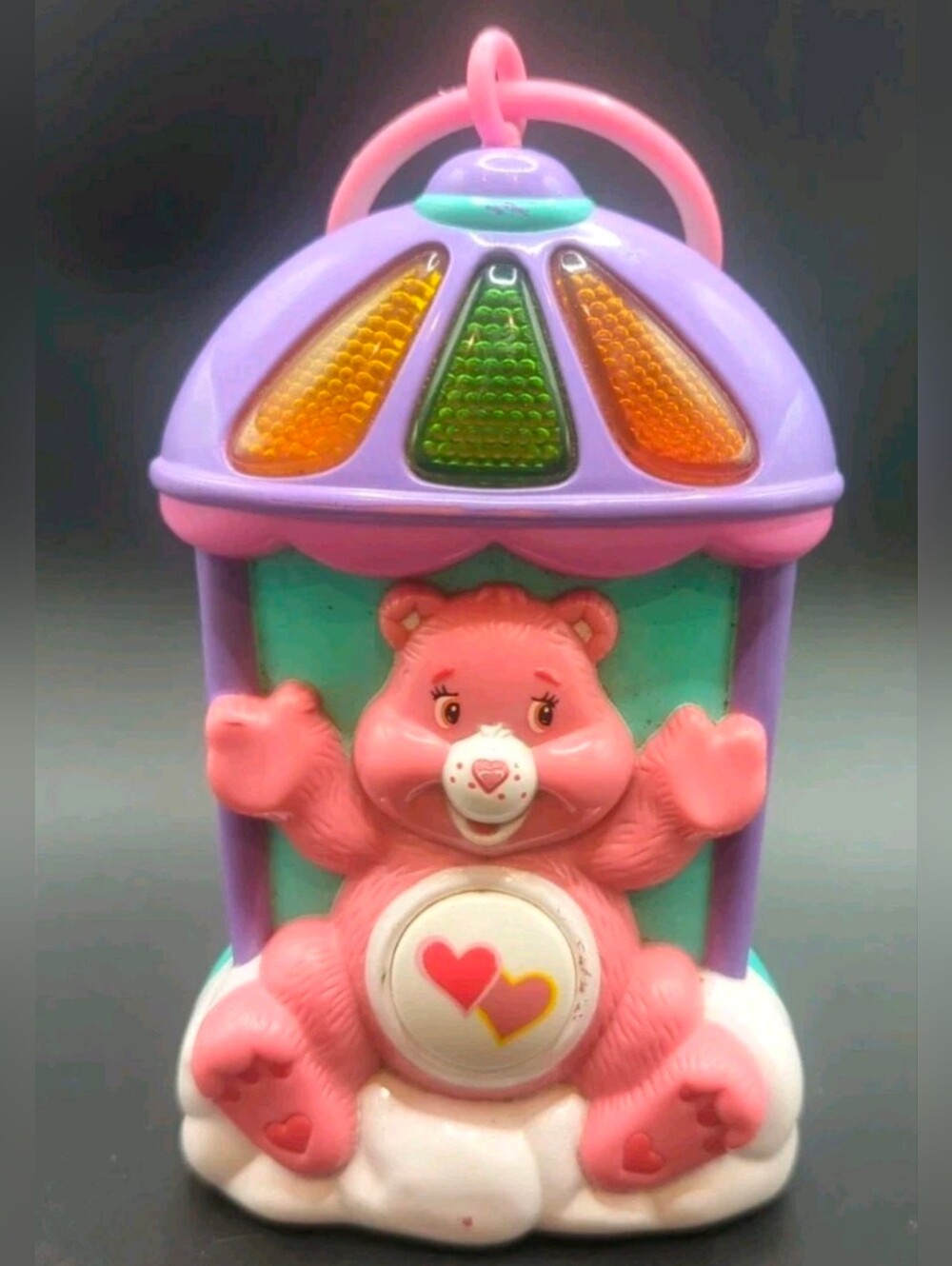 Care Bears Love A Lot Bear Musical Carousel Crib Light Sounds Vintage 2004